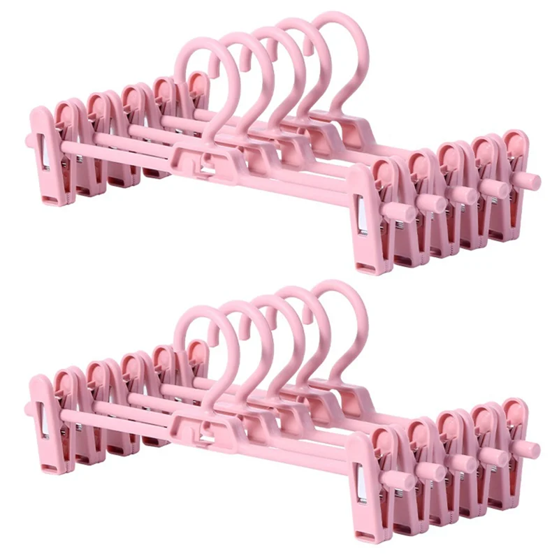 Trouser Rack With Adjustable Plastic Clip For Skirt Hook Save Space Clothes Rack Capable Of Attaching Underwear-ABUA