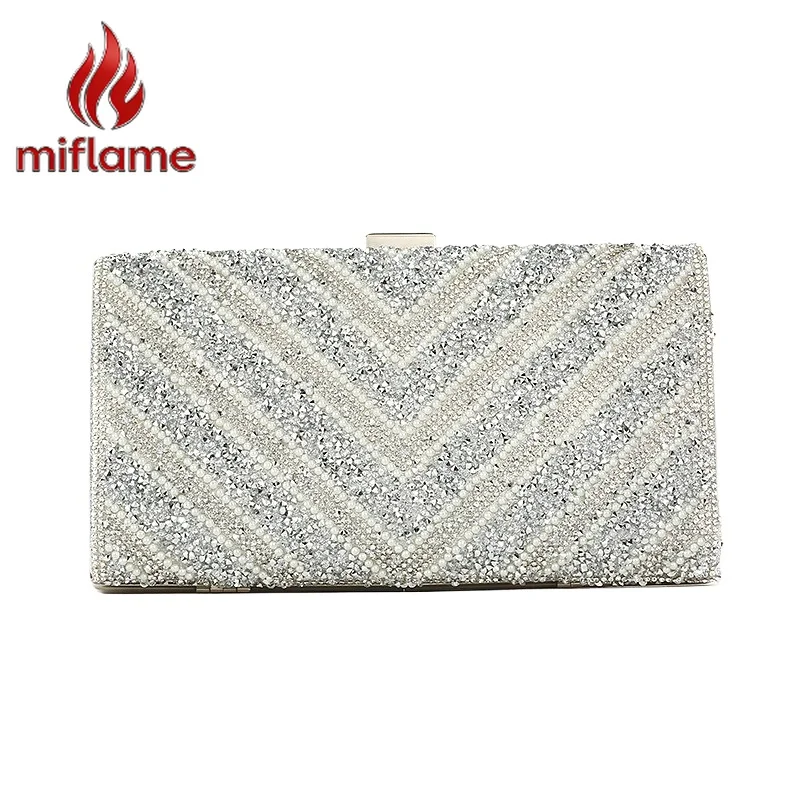 

Элегантная вечерняя сумочка-клатч с крупными стразами, вместительная, блестящая, для женщин, на свадьбу, вечеринку, выпускной, банкет, в европейском стиле