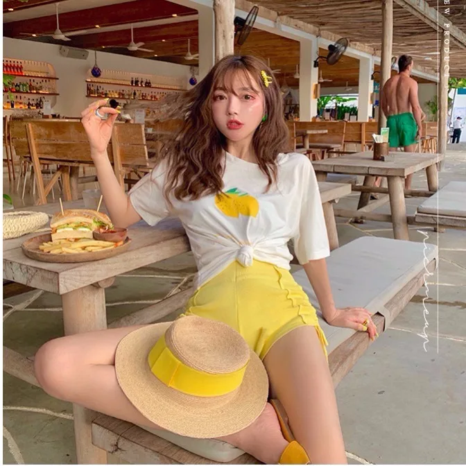 Pantalones cortos informales para mujer, reunión Social, cintura alta, corte holgado, cordón, algodón, lino, verano, bolsillo de calle, dobladillo volteado minimalista