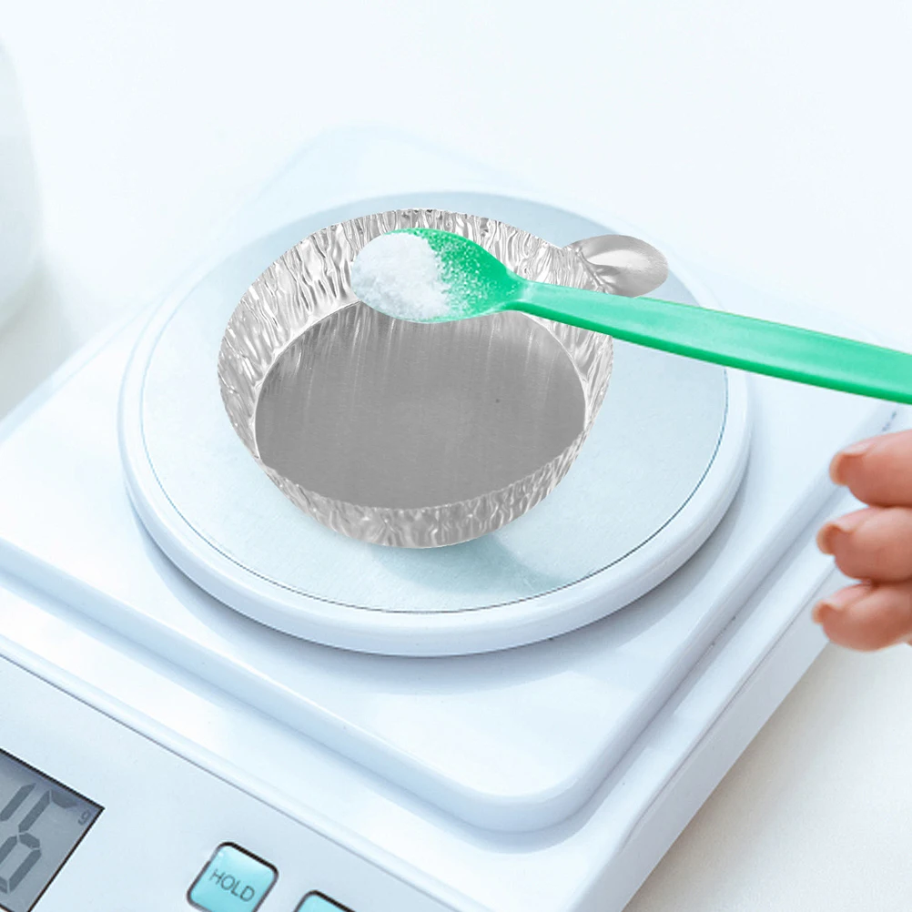 

50pcs Aluminum Foil Weighing Dish Trays 60x56x18mm 42ml Dry Powder Containers Lab Supplies Sample Boats Storage Trays Measuring