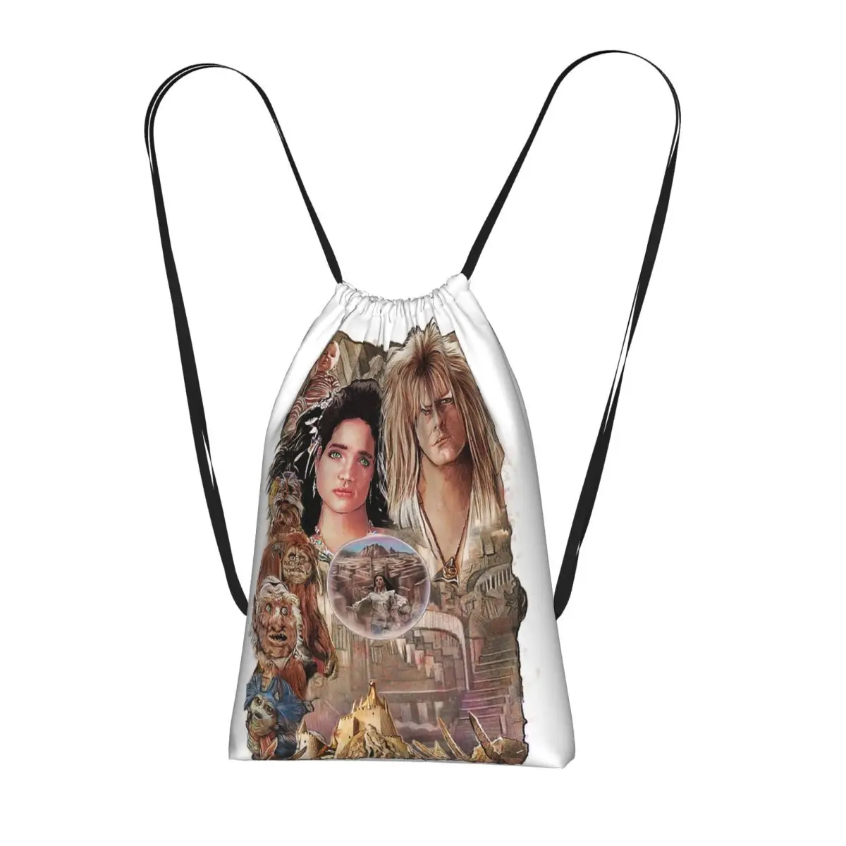 Enter The Labyrinth Drawstring Backpack hiking cycling Bag Lightweight Foldable Storage Drawstring Bag for Men Women