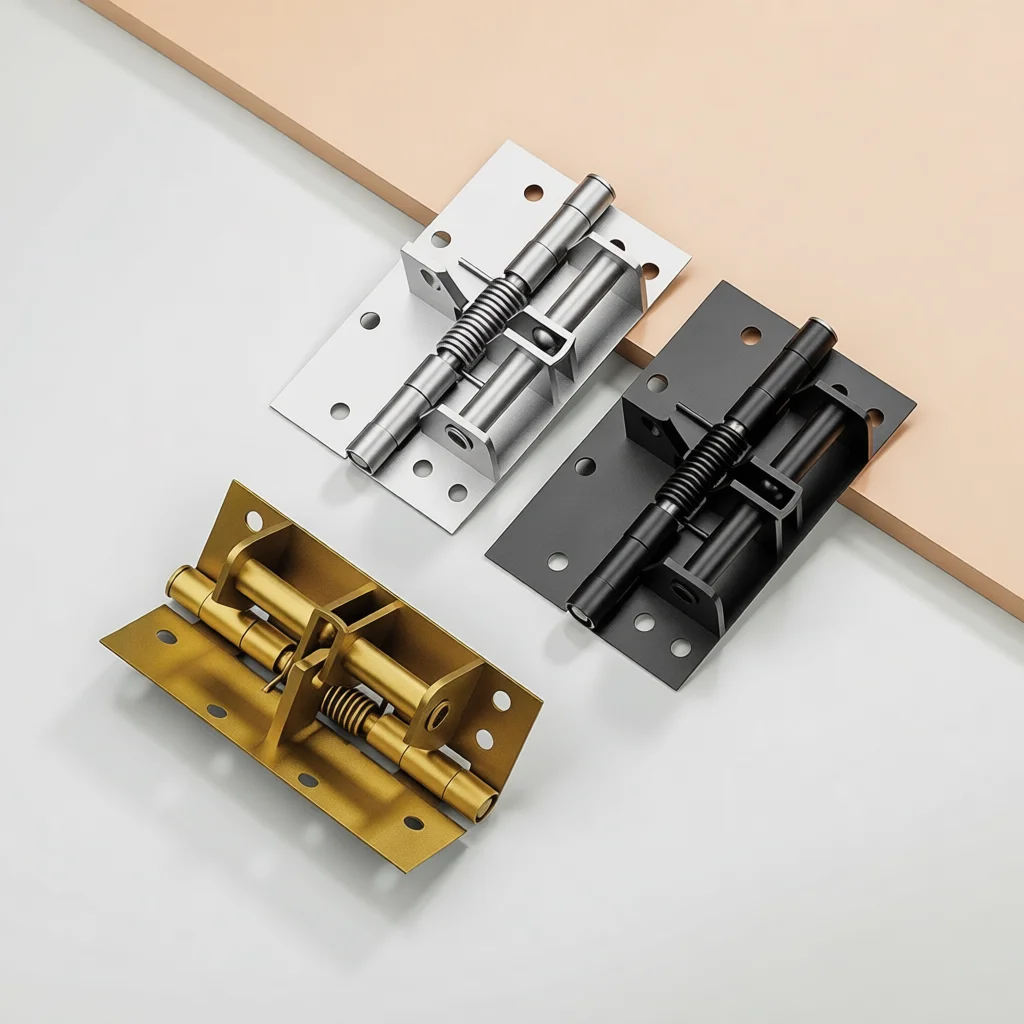 Reliable 4 Inch Automatic Door Closer Hinge Buffer Spring Invisible Positioning Hardware For Wood Doors Modern Style