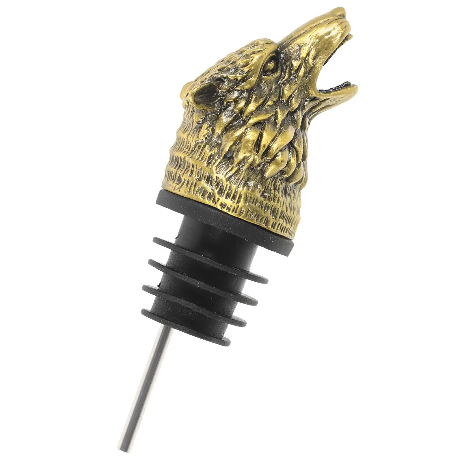 

Beer Bottle Cap Wolf Head Pourer Whiskey Stainless Alloy Spout Stoppers Vacuum