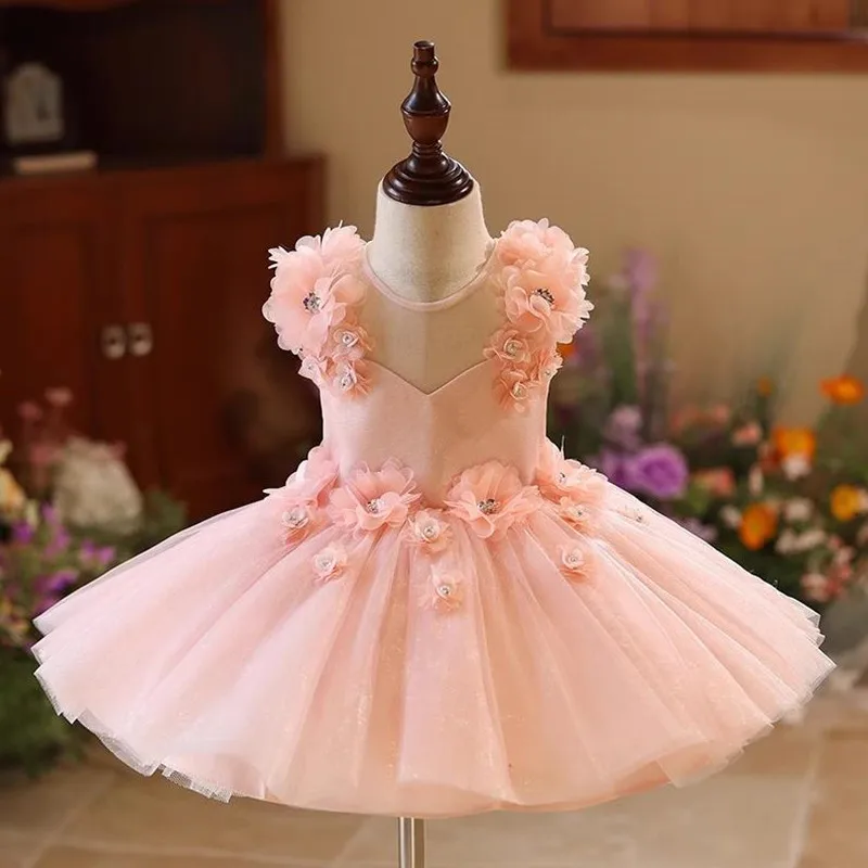 Children's Princess Evening Gown Piano Performance Wedding Birthday Party Flower Girl Dresses A4367 Vestidos Bridesmaid Dresses