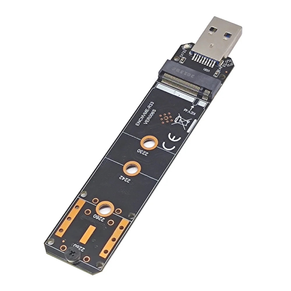 Dual Protocol M.2 NVME to USB 3.1SSD Adapter,M2 SSD to NGFF Converter Card 10Gbps USB3.1 Gen 2 for Samsung 970/for Intel