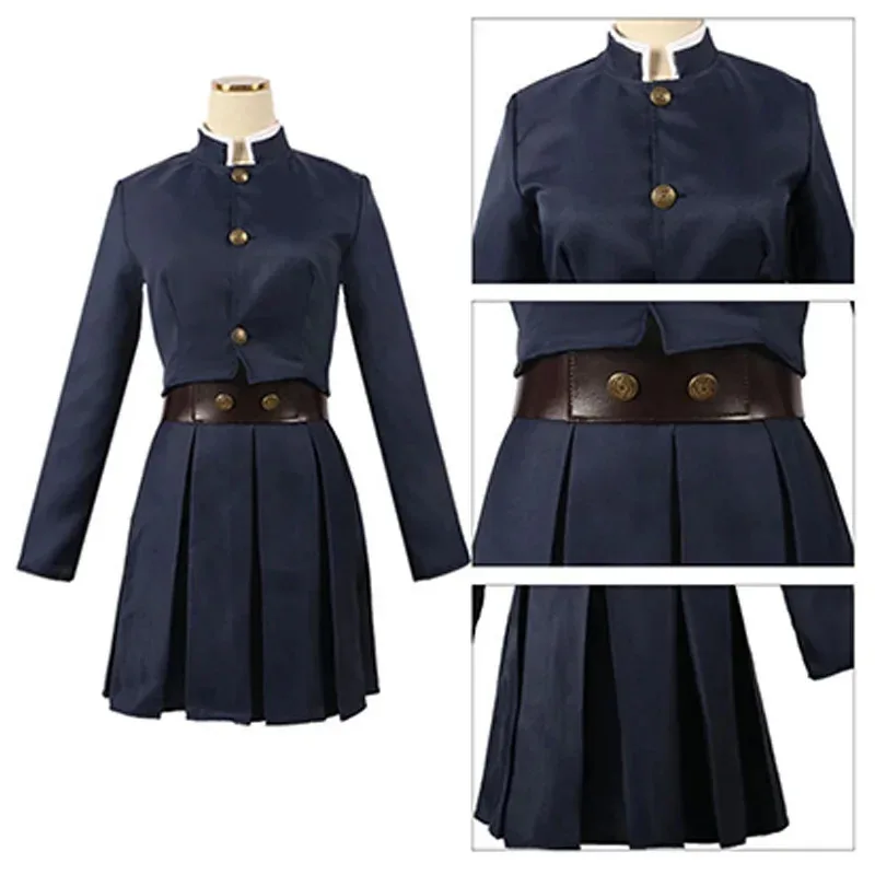 Kugisaki Nobara Cosplay Costume Jujutsu Kaisen Cosplay Costume Anime Uniform Wig Tattoo Stickers Suit Halloween Dresses Women