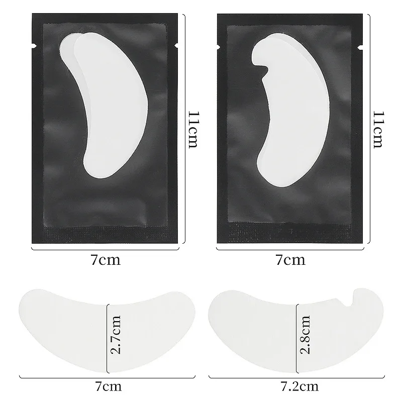 Atacado ferramentas de maquiagem remendos de cílios 50 pares, em forma de u sob almofadas de olho para extensão de cílios postiços, adesivos de papel de enxertia