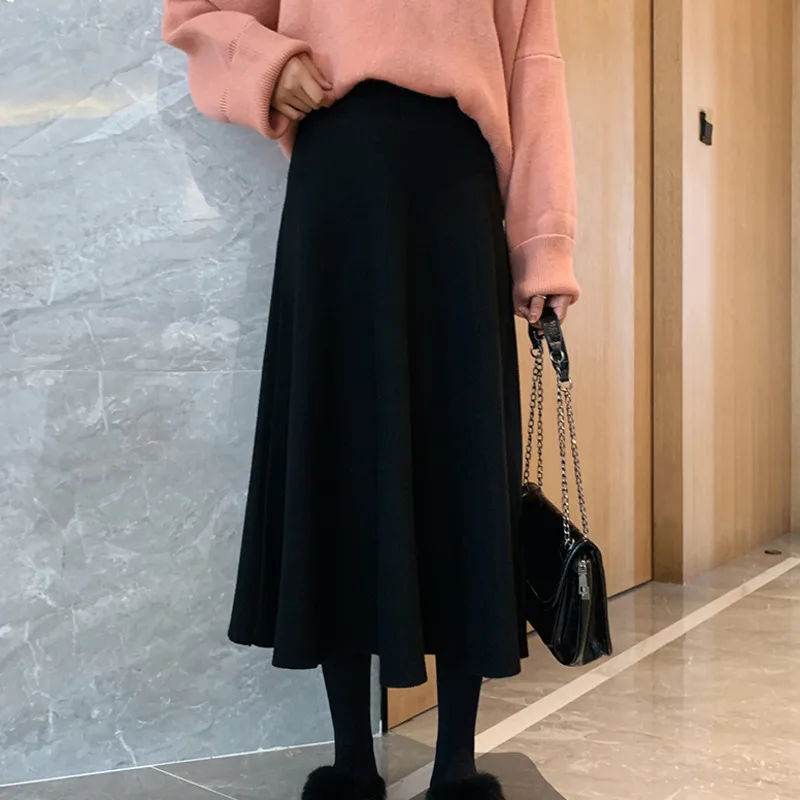 

Skirt Women High Waist Fashion Harajuku Vintage Elegant Simple Streetwear All-match A-line Casual Chic Skirt Clothing