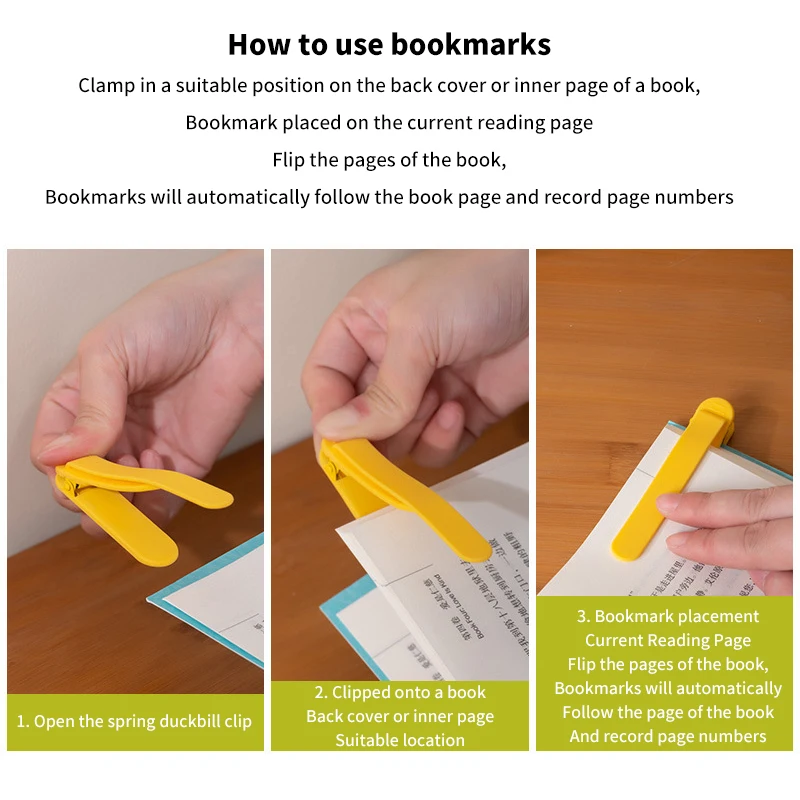 Imagem -04 - Criativo Silicone Bookmark Clip Notebook Page Divider Material Escolar Marcadores de Livros Simples Ferramentas de Leitura pc Pcs Pcs