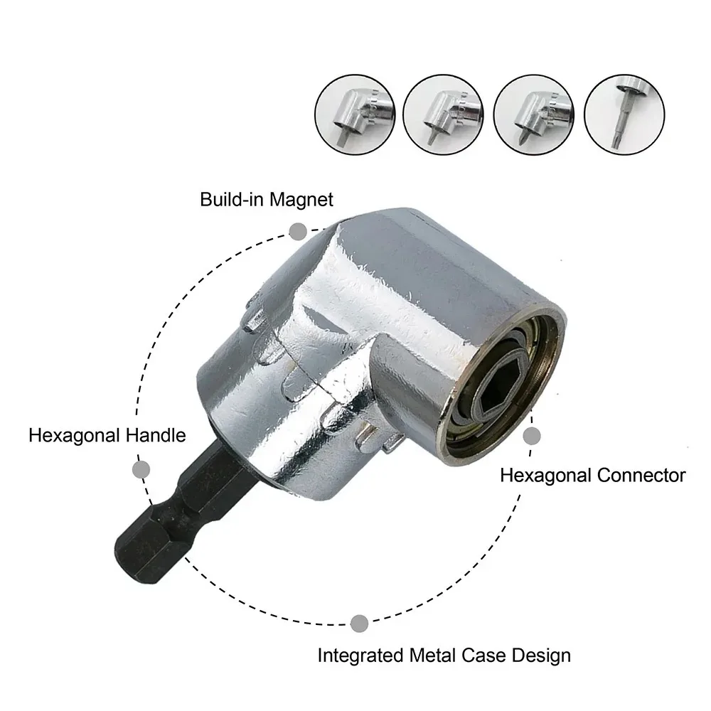 STONEGO 105 Degree Angle Extension Screw Driver Socket Holder Adapter for Screwdriver Bit