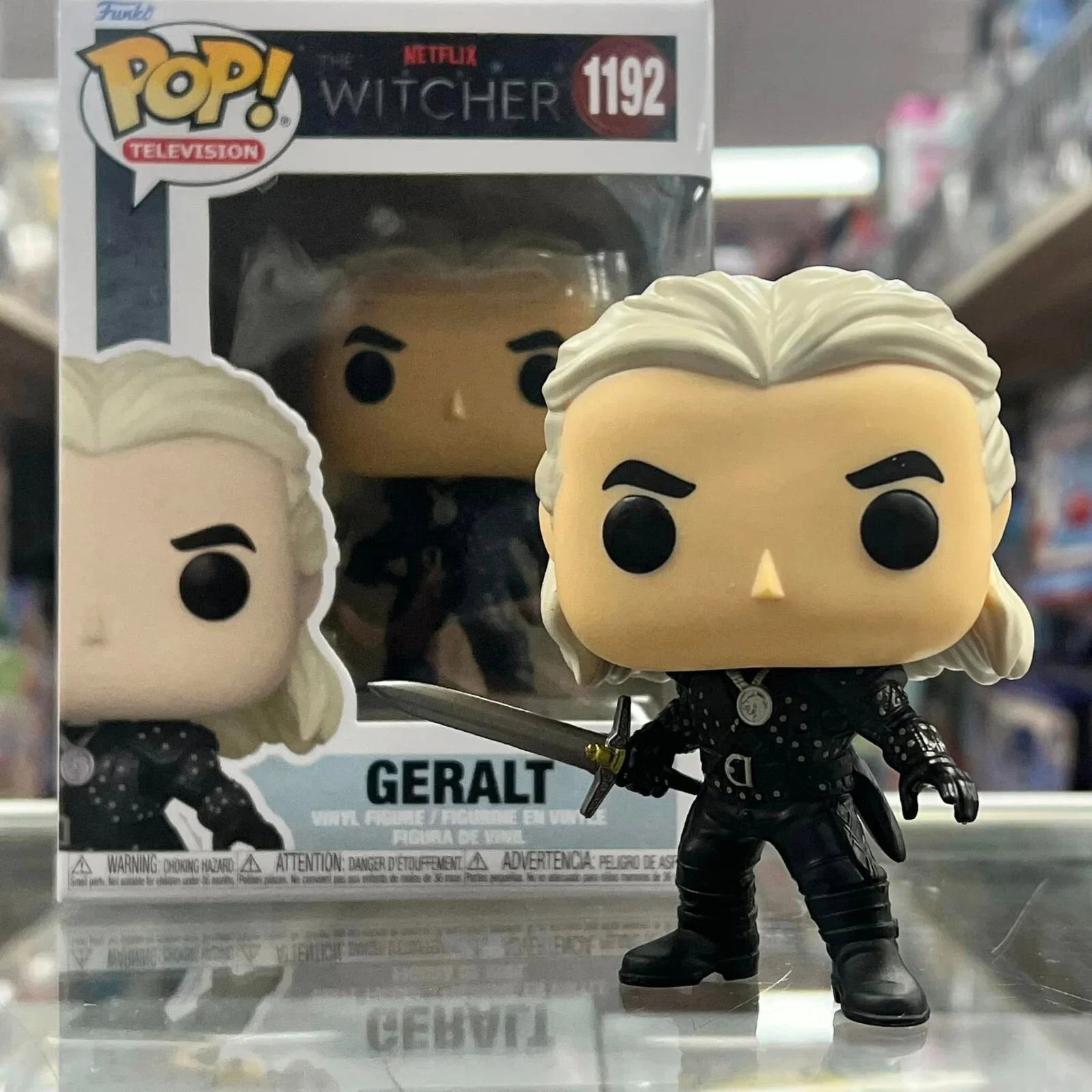 Figura Funko Pop del Juego The Witcher 3: Geralt # 1192 Figuras Coleccionables Oficiales y Auténticas de Edición Limitada, Regalo para Fans de The Witcher