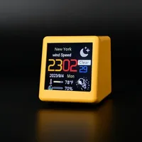 Desktop LED LCD Digital Alarm Clocks Smart Desk Clocks Electronic Thermometer Hygrometer Sensor Ornament Desktop Home Decor