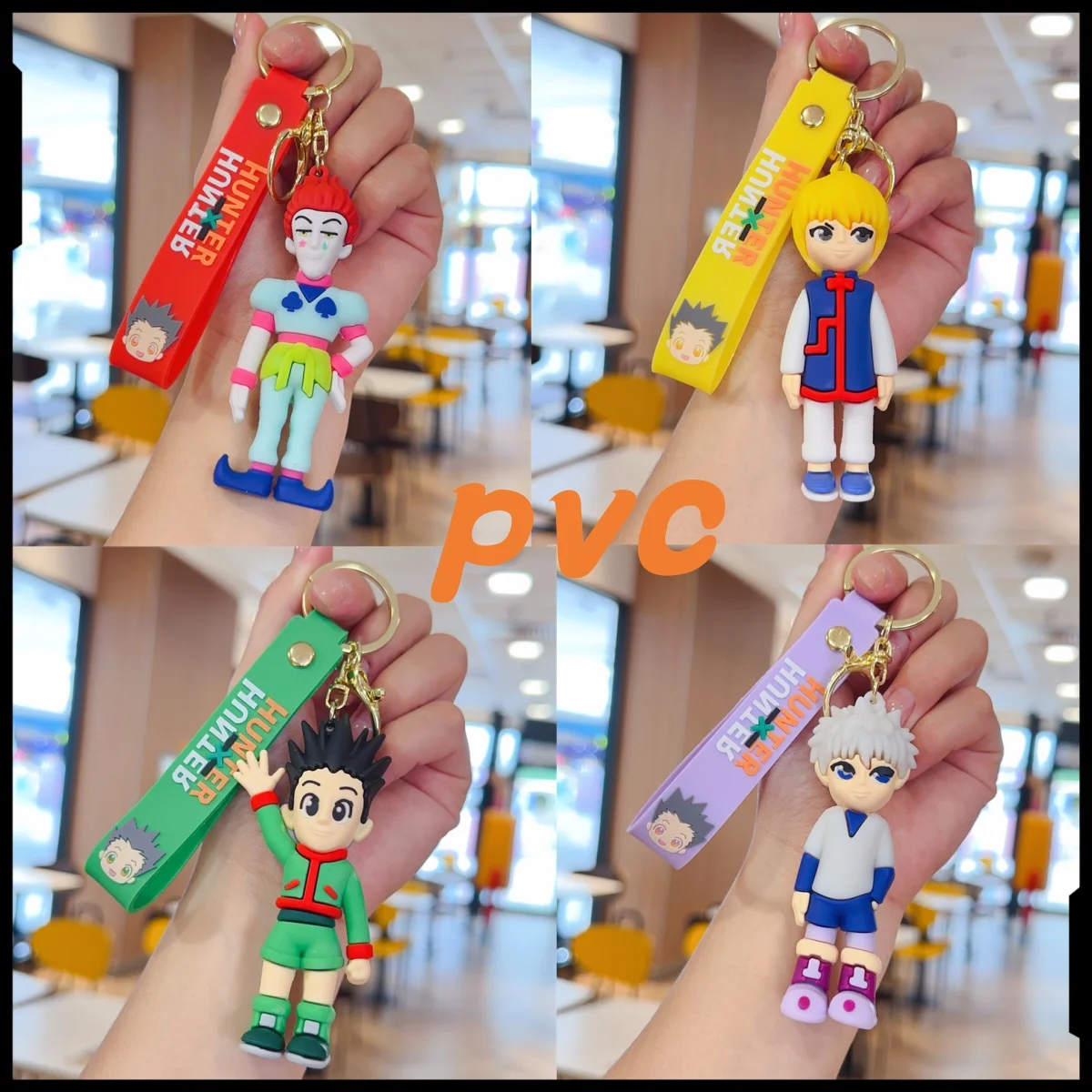 

Hunter anime peripherals cute keychain doll hunter x hunter Gon Killua cartoon doll toy car key chain wholesale birthday gift