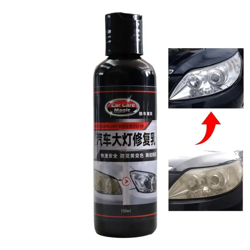 

Headlight Restoration Fluid 150ml Car Headlight Lens Scratch Repair Polish Liquid Restoring Haze And Scratches Protective Lens