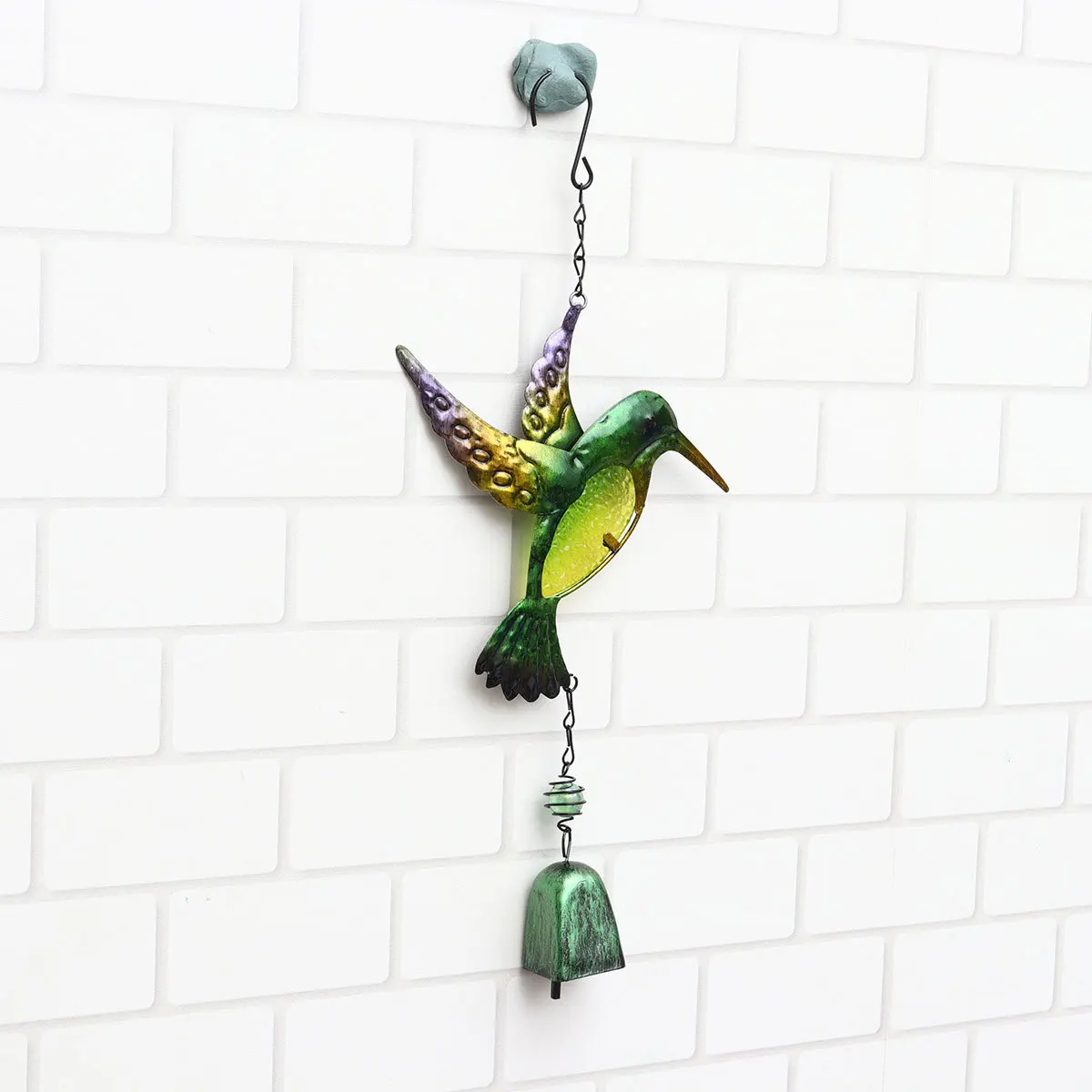 

Glass Iron Wind Chime Hanging Bells Painted Color Home Hanging Decoration Wind Bell Garden Door Room Accessories