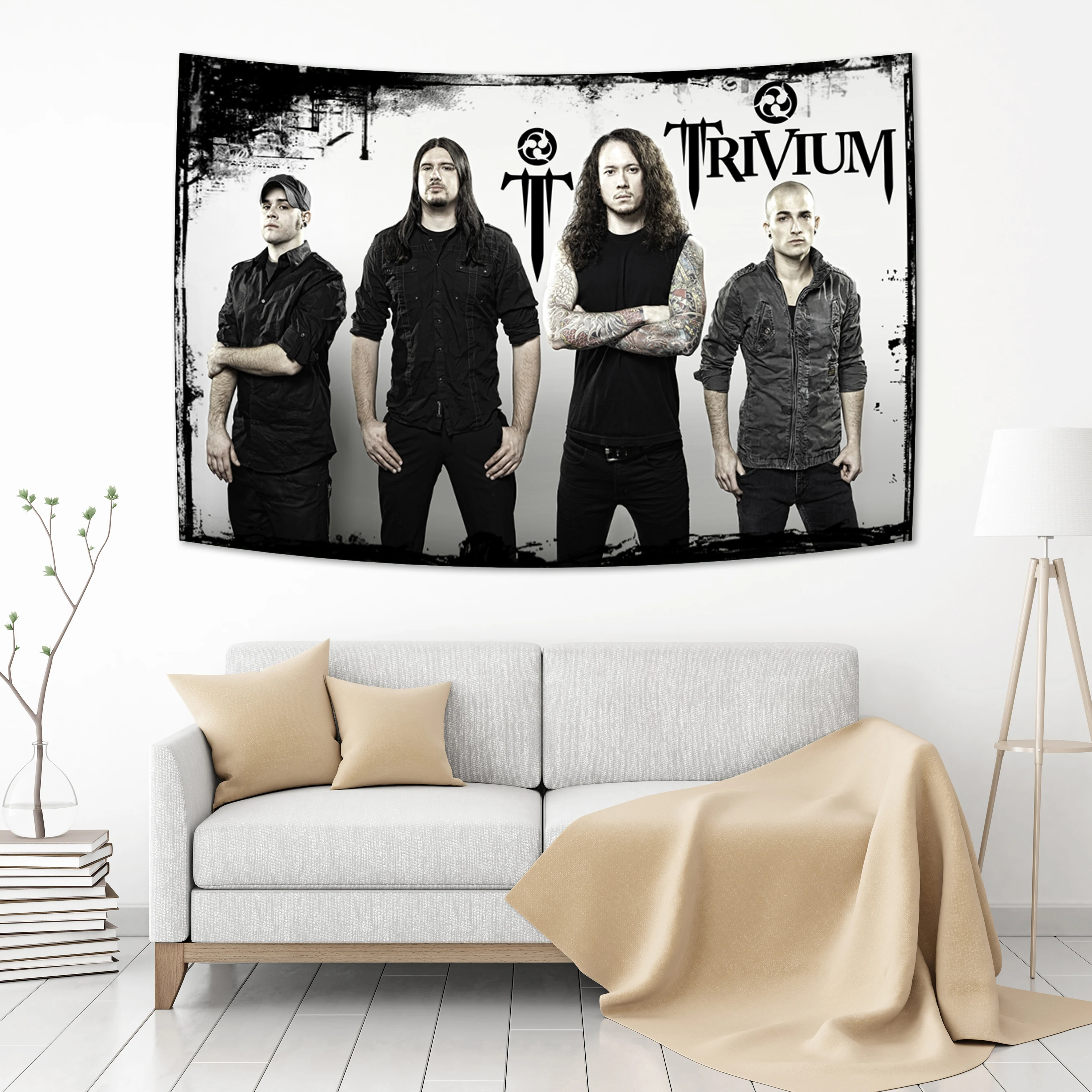 Triviums Band Tapestry Or Flag Bohemian Hippie Dormitory Decoration, Living Room Café Wall Decoration