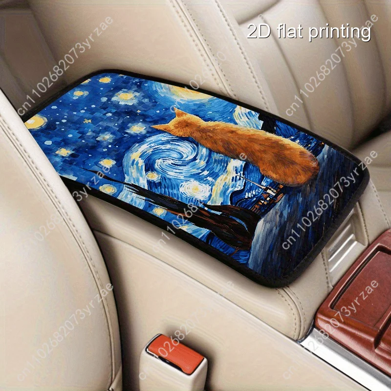 

Starry Sky Universal Car Armrest Cushion High Quality Non-Slip Car Armrest Cover Elastic Straps Car Interior Accessories