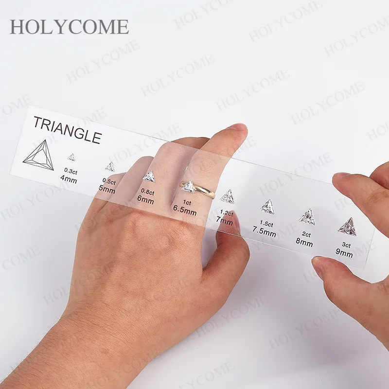 Aangepaste vergelijking grafiek kit set referentie verschillende mooie vormen edelsteen 5A zirkonia diamant karaat maten voor juwelierszaak