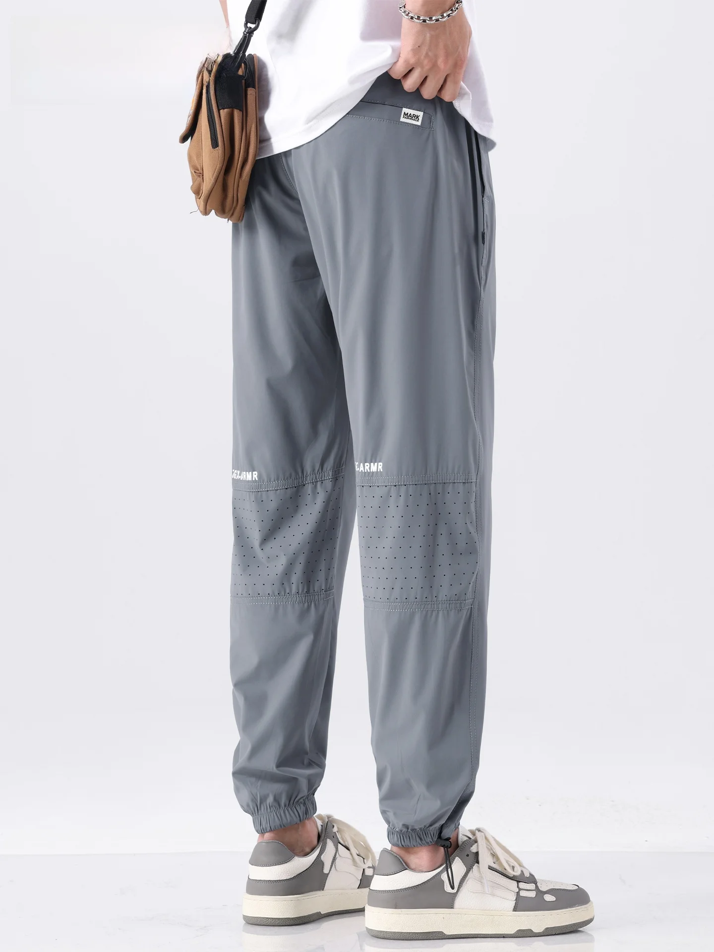 

Мужские повседневные брюки Mark Fairwe из ледяного шелка: летние, дышащие, свободные, быстросохнущие, спортивные, для отдыха, укороченные, с манжетами