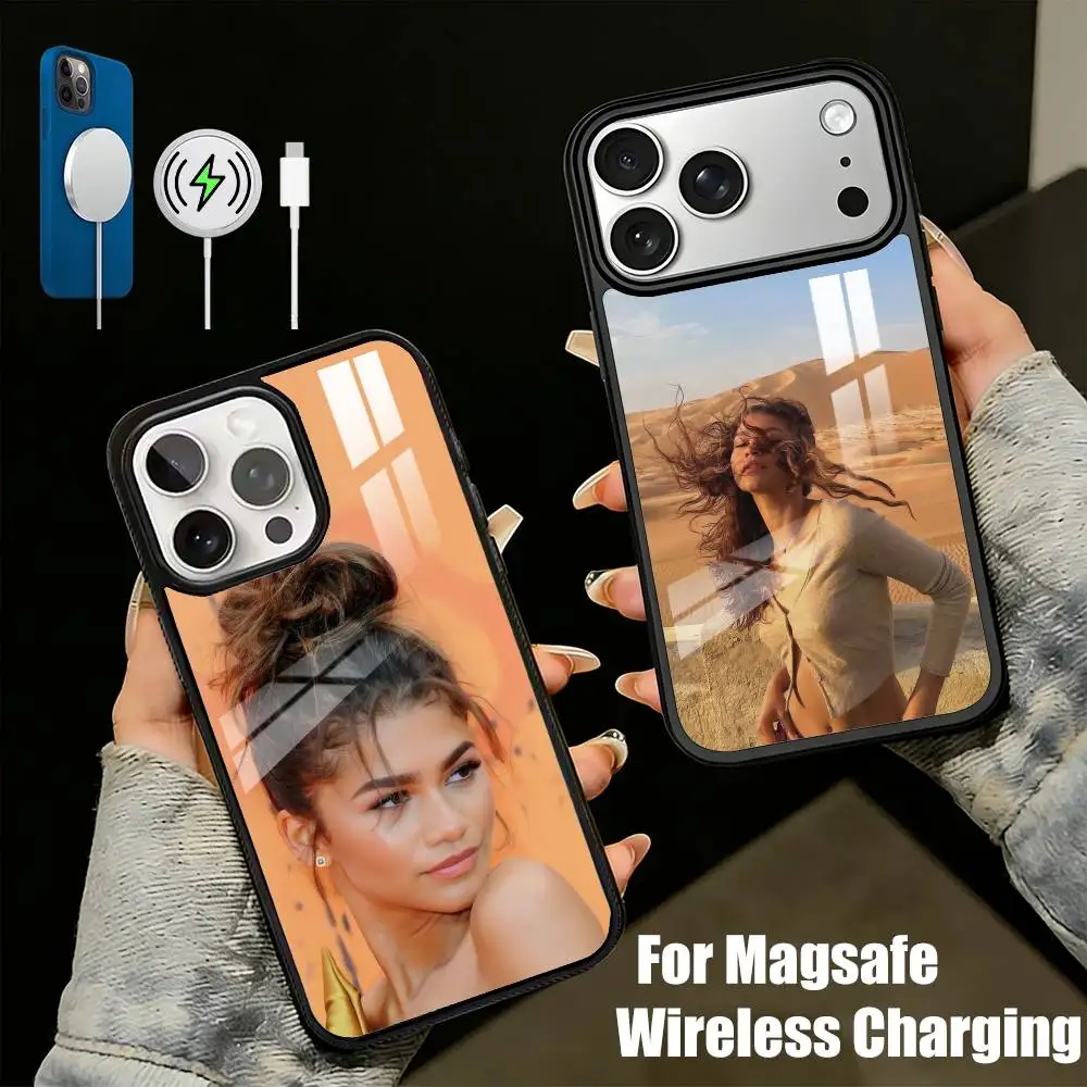 Z-Zendaya Euphoria Printing Phone Case For iPhone17,16,15,14,13 Plus,Pro Max Magnetic For Magsafe Wireless Charging