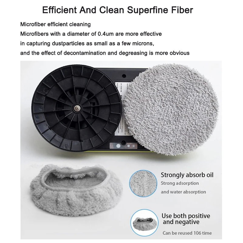 Window Cleaning Robot Universal Round Mops Purerobo W-R3S Accessories Clean Cloth Hobot 168 188 Weeper Cloth Vacuum Cleaner Part