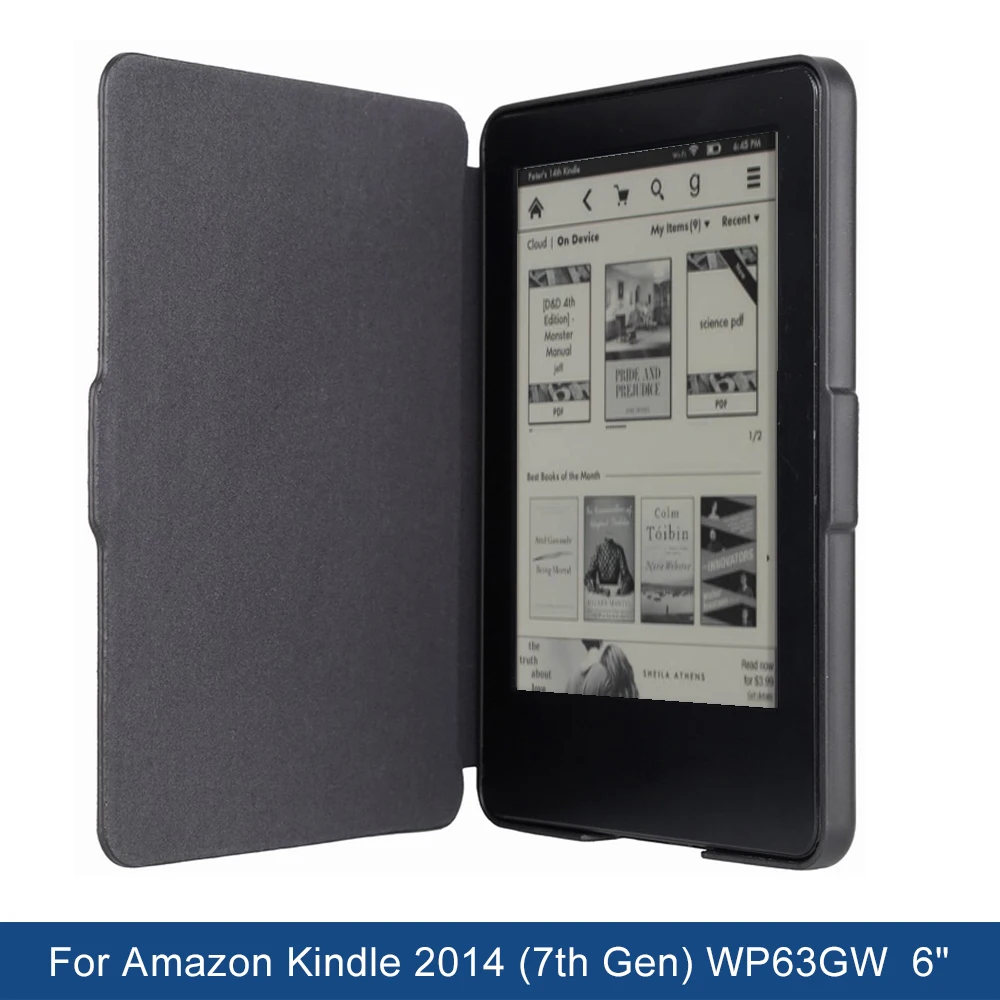Schutzhülle für Amazon Kindle 2014 (7. Generation) WP63GW, Smart 6-Zoll-E-Book-Hülle, schlanke Flip-Buch-Schutzhülle mit harter Rückseite.