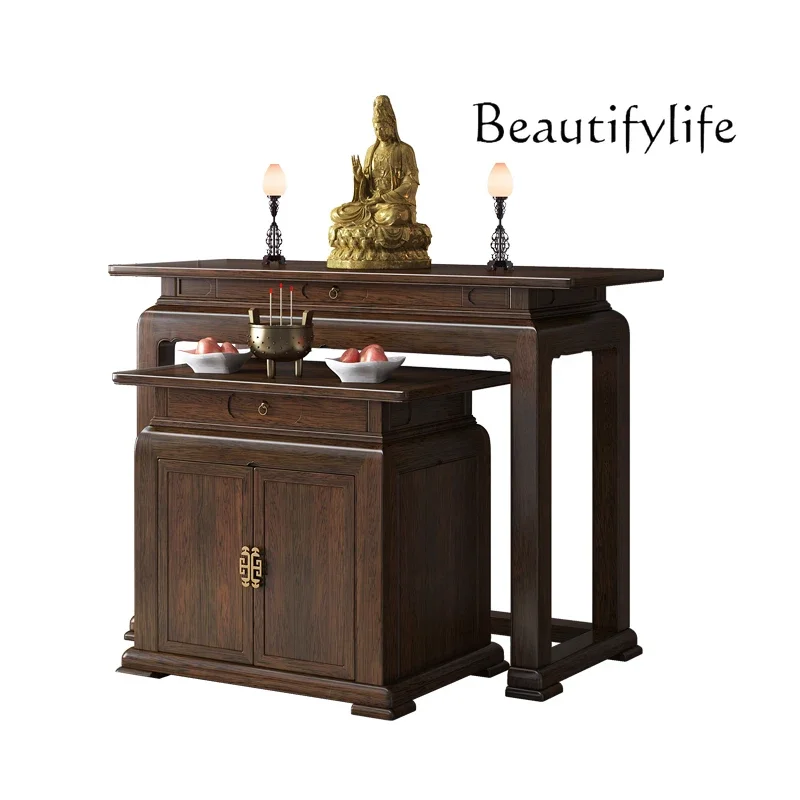 

Solid Wood Altar Altar Incense Burner Table Altar Buddha Table Buddha Cabinet Household Modern Hallway a Long Narrow Table