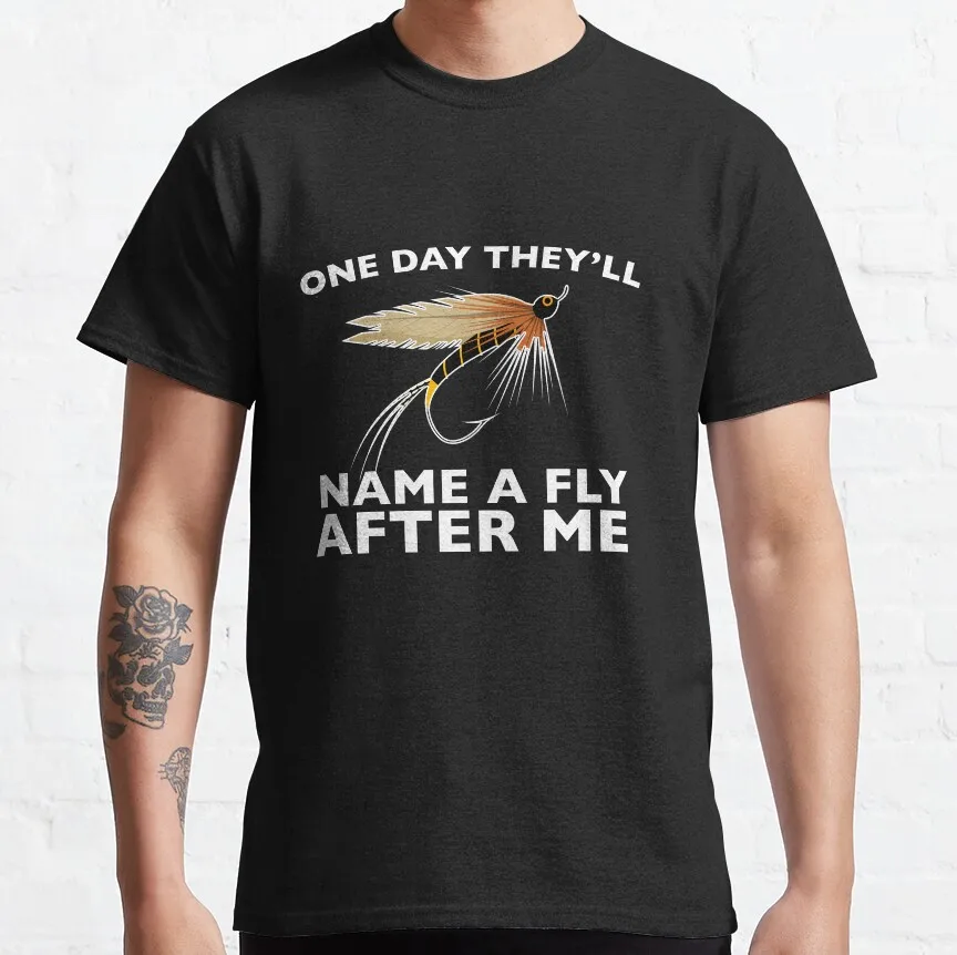 

Fly Fisherman Gift tee Fly Fishing 100% cotton printed Men's Short Sleeve Graphic T-Shirt All size tops