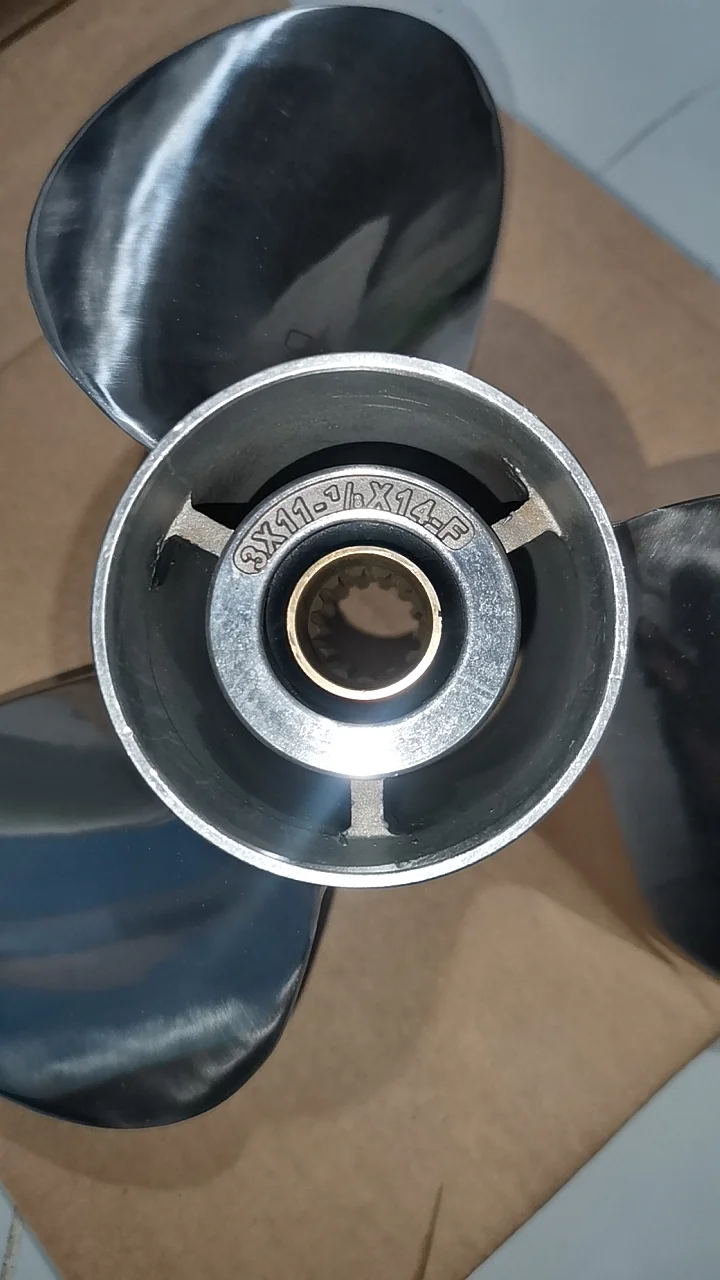 New Arrival Stainless Steel Propeller For Yamaha 2 Stroke 40HP-55HP 4 Stroke 60HP Outboard Motors 11 1/8x14 - G/ 11 1/8 x 14 - F