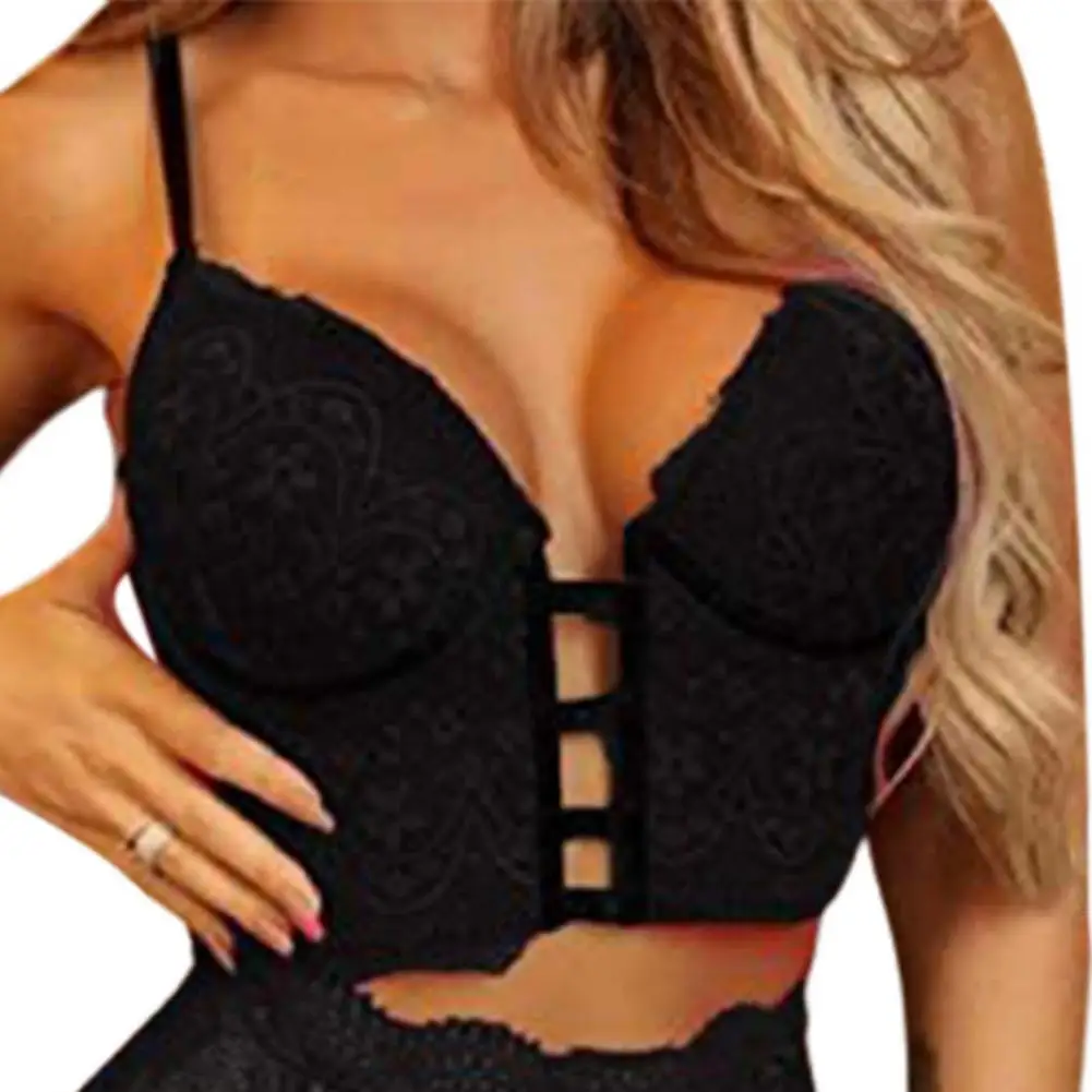 Set 2pcs Corset Crop Top Briefs Underwear 3/4 Cups Wireless Bra Briefs Set Two Pieces Female Lace Bra High Waist Panty