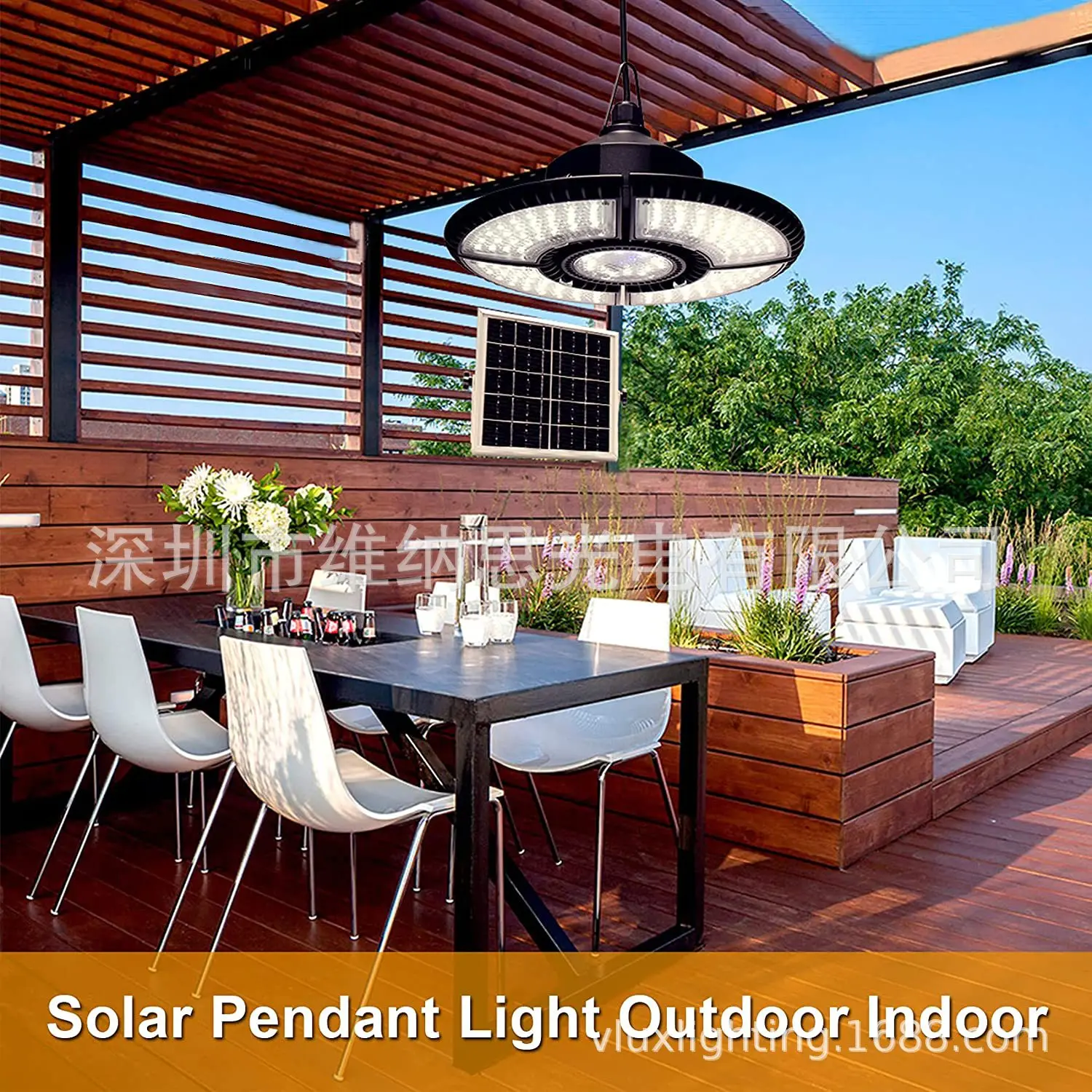 Ultra-bright Household Waterproof Lighting Patio Balcony Garage Foldable 4-leaf Chandelier