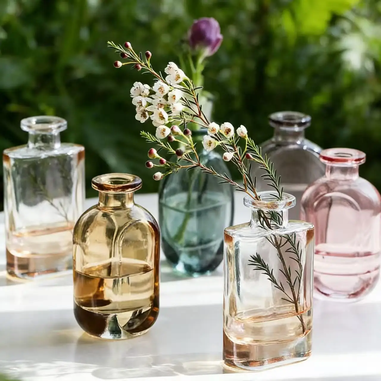 3PCS 150ml Nordic INS Colourful Aromatherapy Bottle, Essential Oil Rattan Sticks Volatilization Container Wedding Decor Bottle