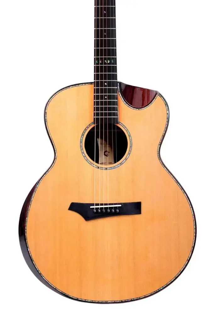 S-600 High End Handmade High-gloss Solid Cedar Acoustic Guitar