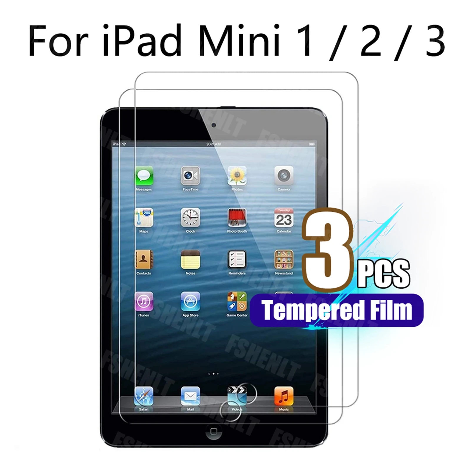 Tempered Glass for iPad Mini 1/ Mini 2/Mini 3 (A1432 A1454 A1455 A1489 A1490 A1491 A1599 A1600) Screen Protector Protective Film