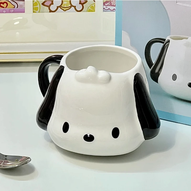 Cute Cartoon Ceramic Mug, Embossed, Durable Hand-painted Milk Mug for Home Use, Creative Office Coffee Mug, Must-haves for Girls