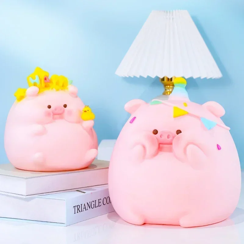 Large Pink Piggy Bank for Adults Big Size Money Saving Box Jumbo Capacity Cute Home Decor for Living Room Office Desk Ornament