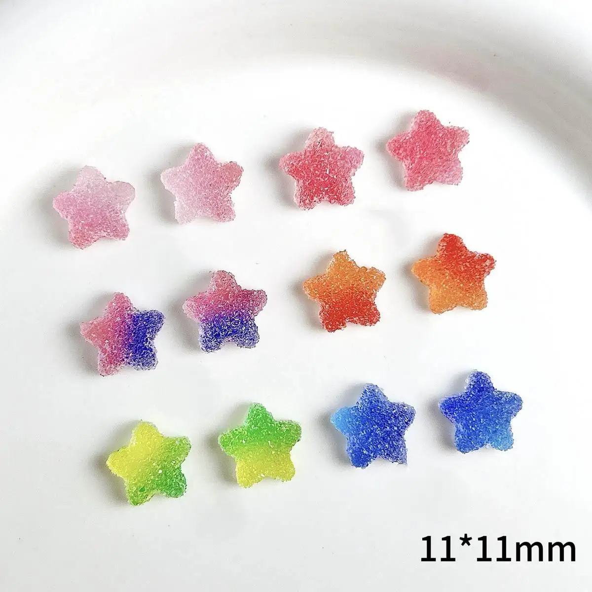 50PCS Double Colors Frosted Fudge Heart Resin Nail Art Decorations 3D Simulated Peach Heart Candy Nail Charms for DIY Manicure