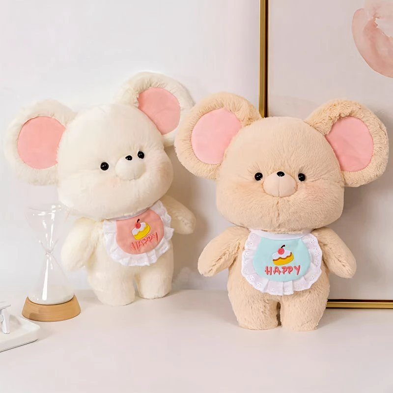 30CM schattige slabbetje muis knuffel om te slapen met liefde rond Kawaii dierenpoppen om kinderen verjaardag kerstcadeaus te geven