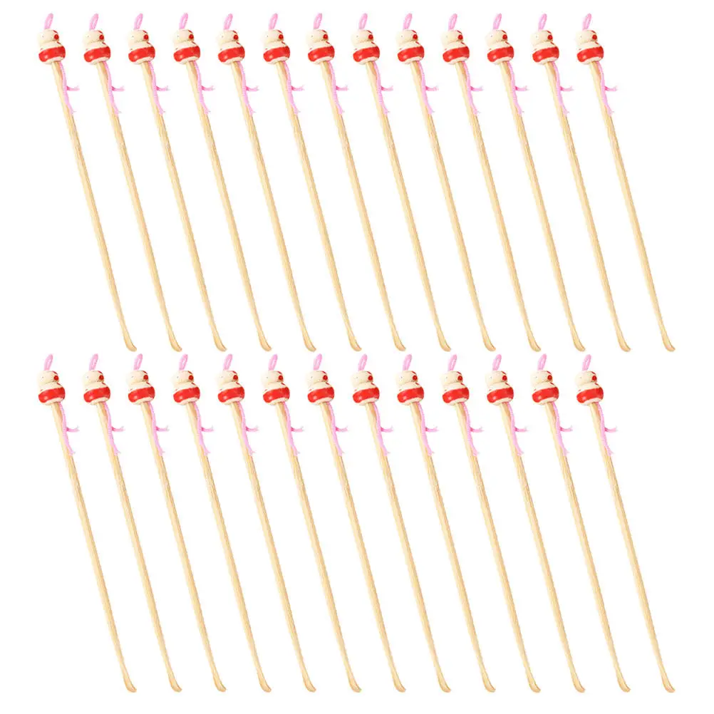 100Pcs Bamboo Ear Wax Pickers Portable Non-Slip Ear Cleaner Tools Earwax Removal Household Supplies Earwax Removal Tool