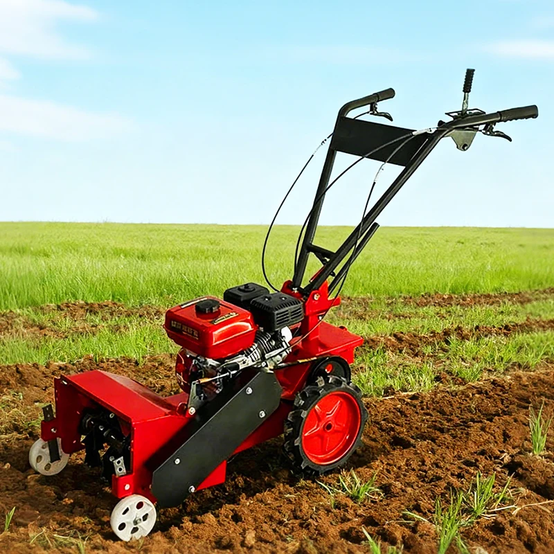Customize Mini Rotary Tiller Agriculture Farm Two Wheeled Tillage Machine Garden Orchard Ditching Hand Mini Tiller