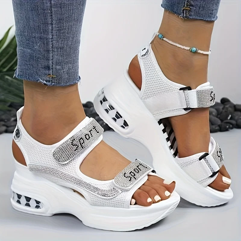 Sommer Neue Mode Outdoor-Sport Universelle Klettverschluss-Sandalen mit Dicker Sohle für Damen