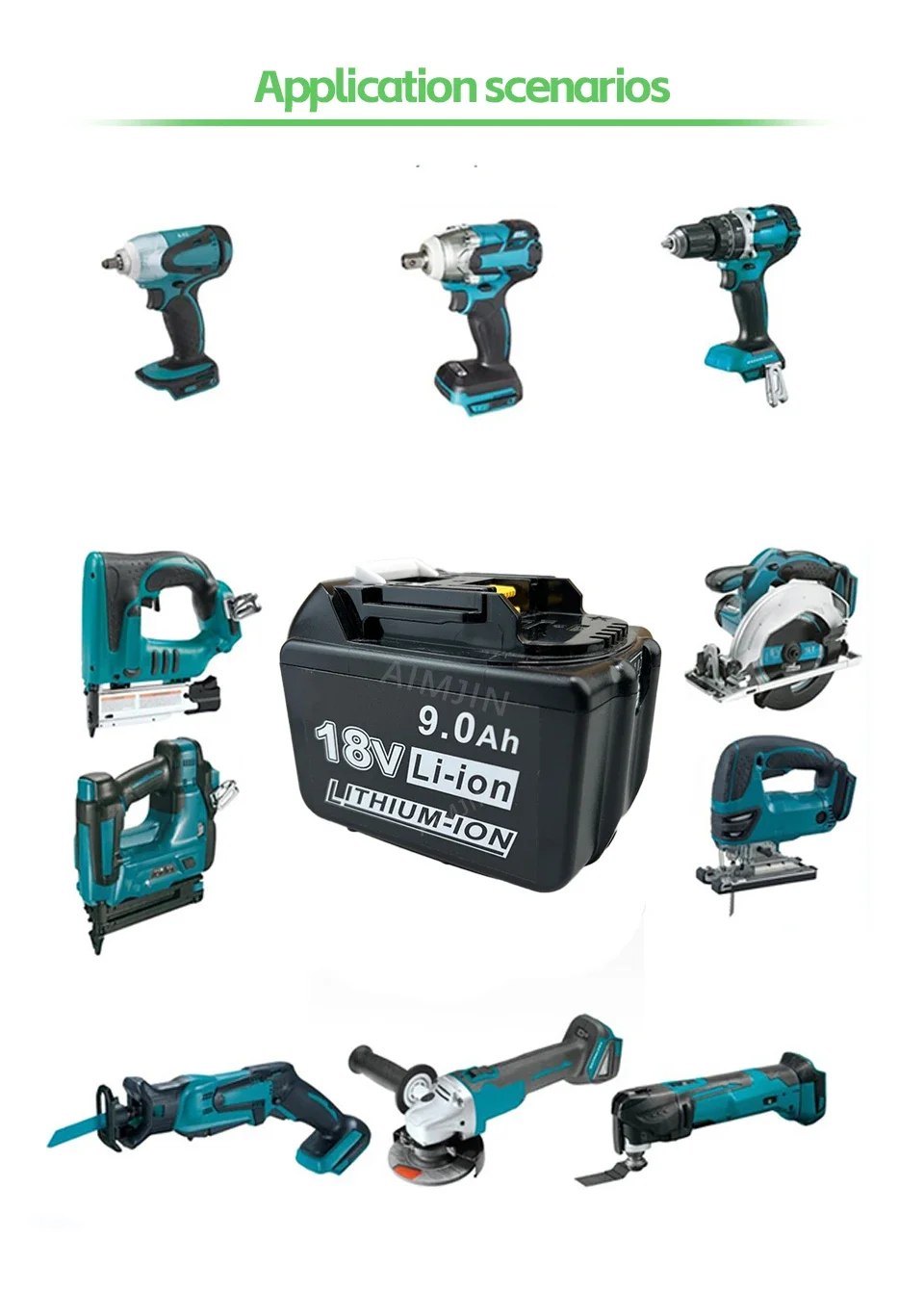 สำหรับ Makita แบตเตอรี่18โวลต์9000มิลลิแอมป์ต่อชั่วโมงชาร์จไฟได้แบตเตอรี่18โวลต์มาคิตะพร้อมไฟ LED เปลี่ยนลิเธียมไอออน LXT BL1860B BL1860 BL1850