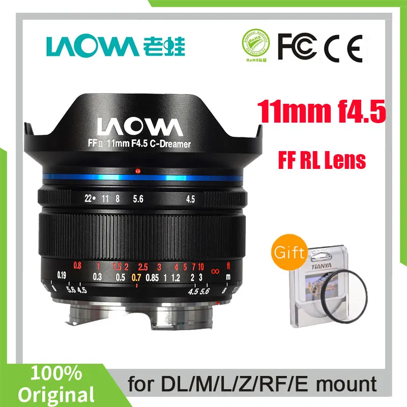 

Venus Optics Laowa 11mm f4.5 FF RL Lens Wide-angle Prime Manual Focus For DJI DL Leica M/L Nikon Z Canon RF Mount Lens