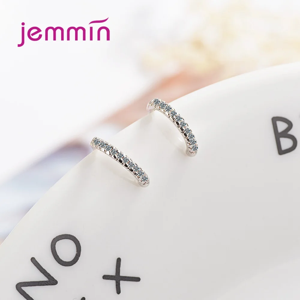 925 Silver  Ear Clip Fashion Jewelry Trendy Style Sparkling Cubic Zirconia Best Gift For Women Girls Party Appointment