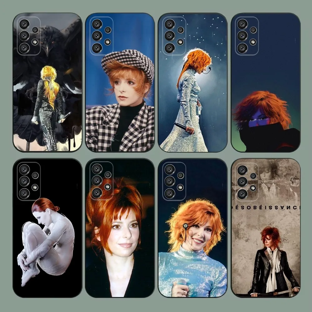 Singer Mylene Farmer Phone Case For Samsung Galaxy A20,A21s,A22,A31,A32,A52,A53,A72,73,A80,A91 Soft Black Cover