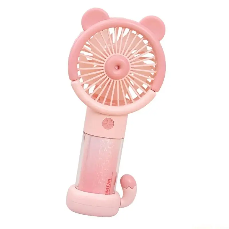 D0AB Multifunctional LED Night Light Fan with Lighting Function Portable Fan Plastic Texture Suitable for Camping Bedroom Use
