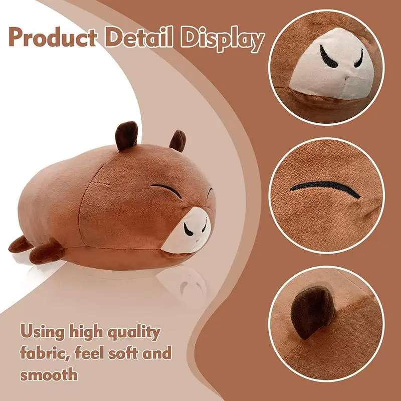 Capybara-juguete de peluche con forma de Animal, muñeco de felpa cómodo para una experiencia Linda