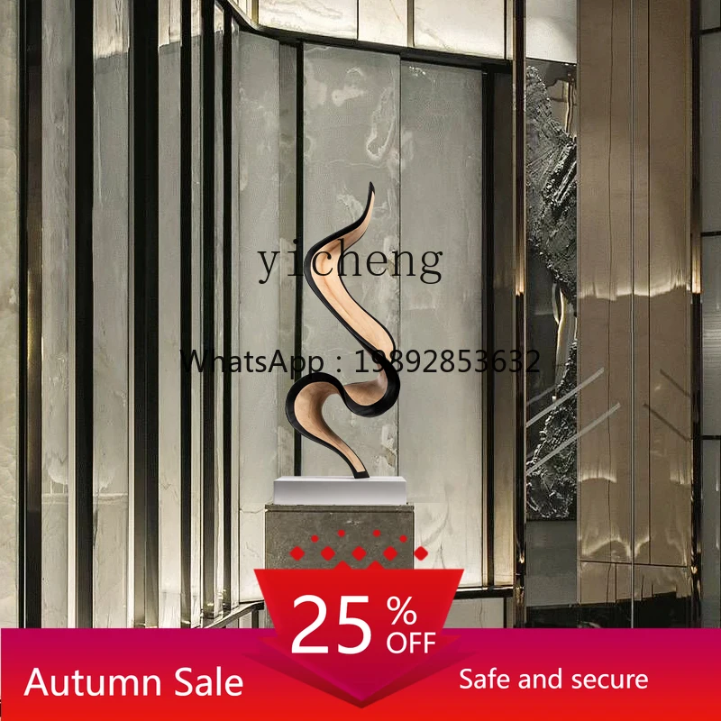 

Hall staircase entrance entrance wood carving handicraft decoration creative abstract sculpture ornament sales office