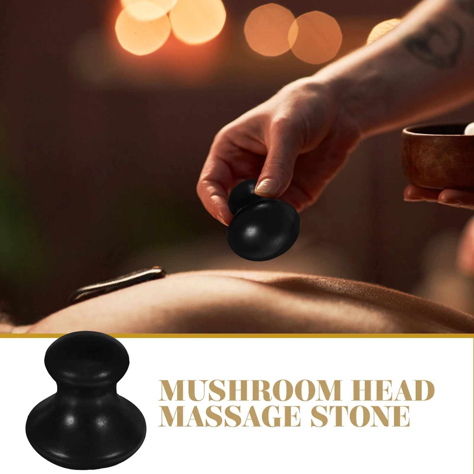 

2 Pcs Essential Oil Massage Mushroom Shaped Stones for Bianstone Mushrooms