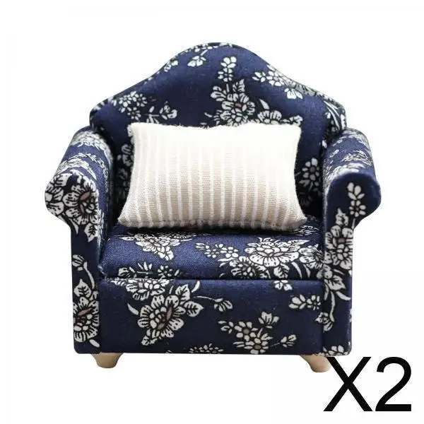 

Dollhouse Miniature Sofa Wooden 1 12 Scale Couch Furniture Accessories Decor for Dollhouse Living Room Bedroom